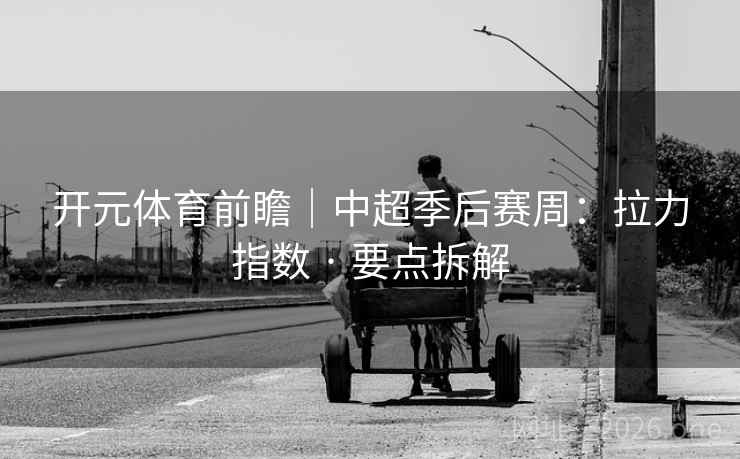 开元体育前瞻｜中超季后赛周：拉力指数 · 要点拆解