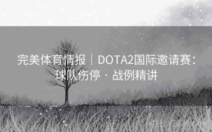 完美体育情报｜DOTA2国际邀请赛：球队伤停 · 战例精讲