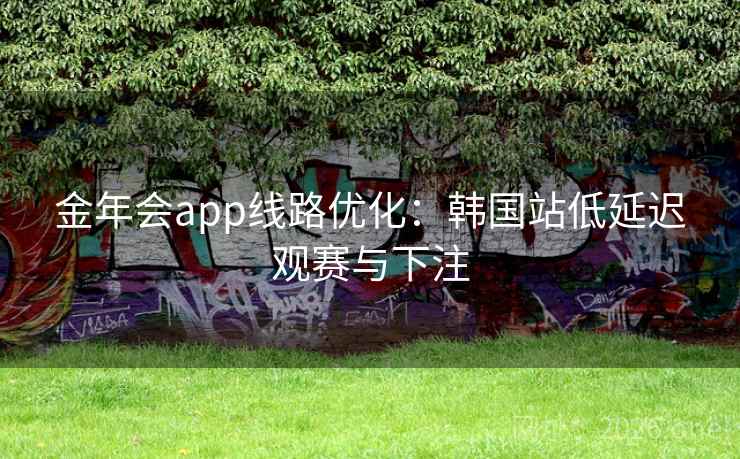 金年会app线路优化：韩国站低延迟观赛与下注